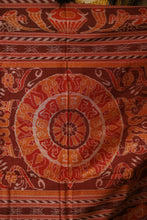 Load image into Gallery viewer, Rāgini – Black & Rust Mercerized Cotton Sambalpuri Saree with Musical Ikat Motifs