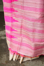 Load image into Gallery viewer, Tussar silk saree in pink