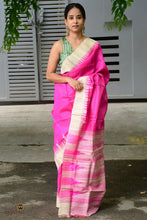 Load image into Gallery viewer, Tussar silk saree in pink
