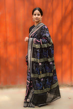 Load image into Gallery viewer, Mercerized Cotton Sambalpuri Saree with Pasapali, Lotus & Peacock Motifs – Pasapali