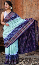 Load image into Gallery viewer, Kumudini Sambalpuri Cotton Saree — Aqua green Mercerized Cotton | Bandha | Pasapali