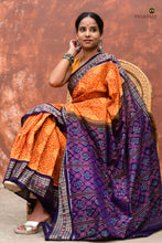 Load image into Gallery viewer, Kalyani yellow Sambalpuri cotton saree — full hero view, Bandha double ikat weave, Pasapali handloom Odisha