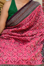 Load image into Gallery viewer, Lilavati GI certified Sambalpuri cotton saree — pink mercerized cotton, Bandha weave, Pasapali