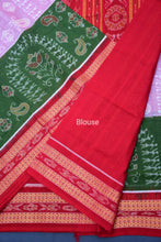 Load image into Gallery viewer, mehendi pink sambalpuri cotton saree