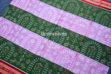 Load image into Gallery viewer, mehendi pink sambalpuri cotton saree