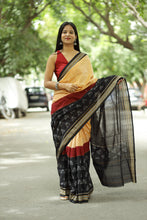 Load image into Gallery viewer, Triveni - Phula Butta & Striped Pallu