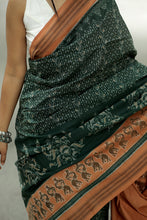 Load image into Gallery viewer, Vardhini - Sambalpuri Saree with Lakshmi Paduka, Phula Jala & Gaja Motifs