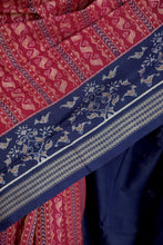 Load image into Gallery viewer, Leher - Mercerized Cotton Sambalpuri Saree with Lehri Wave & Bird Motifs