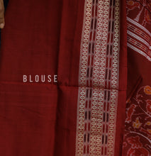 Load image into Gallery viewer, Gramya Drishya - Parvat-Sarita Kahaani - Sambalpuri Saree with Village Landscape Ikat Motifs