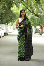 Load image into Gallery viewer, Banaja Rekha – The Dark Green Leaf Saree