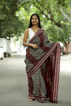 Load image into Gallery viewer, Grey Sambalpuri Cotton Saree | Mini Pasapalli Ikat – Pasapali