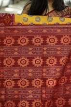 Load image into Gallery viewer, Vruksha Pravah - Mercerized Cotton Sambalpuri Saree with Vriksha (Tree of Life) Ikat Motif