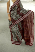 Load image into Gallery viewer, Grey Sambalpuri Cotton Saree | Mini Pasapalli Ikat – Pasapali