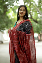 Load image into Gallery viewer, Black Sambalpuri Cotton Saree | Mayur Pasapali Ikat – Pasapali
