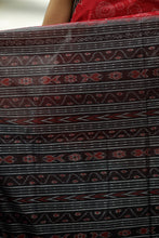 Load image into Gallery viewer, Pasapali festive Sambalpuri saree in red with spiritual Laxmi Yantra motifs and Ikat pallu