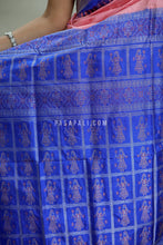 Load image into Gallery viewer, Mulberry Silk Sambalpuri Saree | Nritya Kanya Pink & Blue - Pasapali