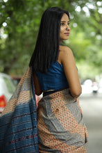 Load image into Gallery viewer, Tarangini - Cotton Sambalpuri Saree with Jhuti Motifs & Ikat Border – Pasapali