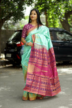Load image into Gallery viewer, Hydrangea - Phoda kumbha Silk Saree | Pasapali