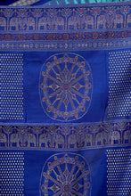 Load image into Gallery viewer, Mulberry Silk Sambalpuri Saree | Ratha Chakra Sky Blue - Pasapali