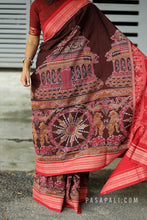 Load image into Gallery viewer, SuryaKrit - Sambalpuri Saree with Konark Chakra & Temple Motifs