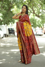 Load image into Gallery viewer, Vruksha Pravah - Mercerized Cotton Sambalpuri Saree with Vriksha (Tree of Life) Ikat Motif