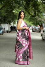 Load image into Gallery viewer, Mauve Pasapalli Saree | Mercerized Cotton Ikat Handloom – Pasapali