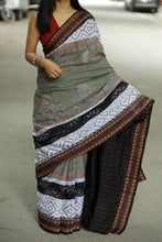 Load image into Gallery viewer, Mercerized Cotton Sambalpuri Saree | Tribal Peacock Ikat – Pasapali