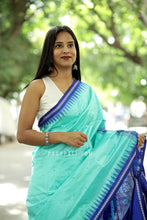 Load image into Gallery viewer, Mulberry Silk Sambalpuri Saree | Sea Green Fish Motif - Pasapali
