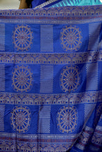 Load image into Gallery viewer, Mulberry Silk Sambalpuri Saree | Ratha Chakra Sky Blue - Pasapali