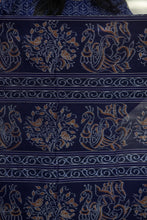 Load image into Gallery viewer, Neel Matsya - Sambalpuri Saree with Silver Fish & Floral Motifs