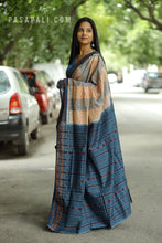 Load image into Gallery viewer, Tarangini - Cotton Sambalpuri Saree with Jhuti Motifs & Ikat Border – Pasapali