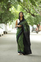 Load image into Gallery viewer, Banaja Rekha – The Dark Green Leaf Saree