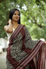 Load image into Gallery viewer, Grey Sambalpuri Cotton Saree | Mini Pasapalli Ikat – Pasapali
