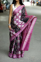 Load image into Gallery viewer, Mauve Pasapalli Saree | Mercerized Cotton Ikat Handloom – Pasapali