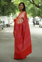Load image into Gallery viewer, Isha - Orange Sambalpuri Cotton Saree