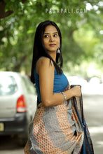 Load image into Gallery viewer, Tarangini - Cotton Sambalpuri Saree with Jhuti Motifs & Ikat Border – Pasapali