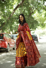 Load image into Gallery viewer, Vruksha Pravah - Mercerized Cotton Sambalpuri Saree with Vriksha (Tree of Life) Ikat Motif