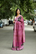 Load image into Gallery viewer, Mauve Pasapalli Saree | Mercerized Cotton Ikat Handloom – Pasapali