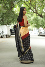 Load image into Gallery viewer, Triveni - Phula Butta & Striped Pallu