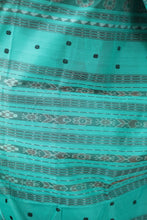 Load image into Gallery viewer, Teal Tara - Cotton Phoda Kumbha Sambalpuri Saree with Fish & Flower Ikat Pallu