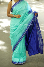 Load image into Gallery viewer, Mulberry Silk Sambalpuri Saree | Sea Green Fish Motif - Pasapali
