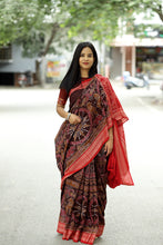 Load image into Gallery viewer, SuryaKrit - Sambalpuri Saree with Konark Chakra & Temple Motifs