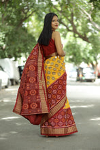 Load image into Gallery viewer, Vruksha Pravah - Mercerized Cotton Sambalpuri Saree with Vriksha (Tree of Life) Ikat Motif