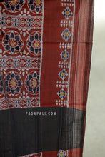 Load image into Gallery viewer, Rudrarekha - Dark Red Cotton Sambalpuri Saree with Tribal and Multicolor Bandha Motifs