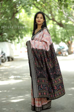 Load image into Gallery viewer, Baang - Mercerized Cotton Sambalpuri Saree with Baang Bird Motif & Rudraksha Border