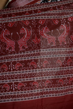 Load image into Gallery viewer, Mercerized Cotton Sambalpuri Saree | Black Mayura Pankh - Pasapali