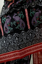 Load image into Gallery viewer, Black Sambalpuri Cotton Saree | Mayur Pasapali Ikat – Pasapali