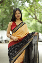 Load image into Gallery viewer, Triveni - Phula Butta & Striped Pallu
