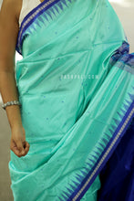 Load image into Gallery viewer, Mulberry Silk Sambalpuri Saree | Sea Green Fish Motif - Pasapali
