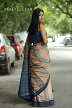Load image into Gallery viewer, Tarangini - Cotton Sambalpuri Saree with Jhuti Motifs & Ikat Border – Pasapali